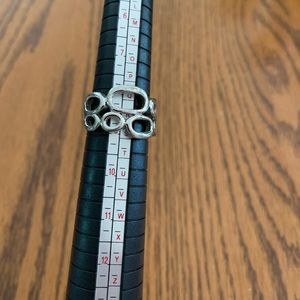 Lia Sophia multi circle silver ring